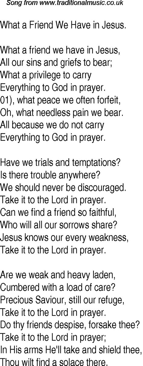 tayug hymn lyrics|What a Friend We Have in Jesus .